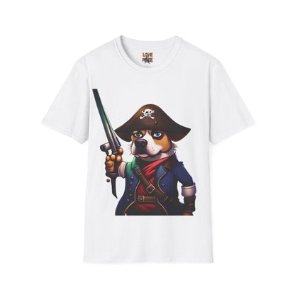 T Shirt - Dog Pirate Design, Fun and Unique Pet Lover Tee, Perfect for Themed Parties, Great Gift for Dog Owners