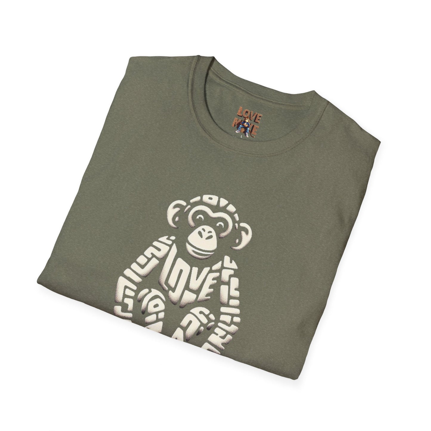 T-shirt - Funky & Stylish Love Monkey Design, Casual Wear for Trendy Fashion Lovers, Perfect Gift for Friends