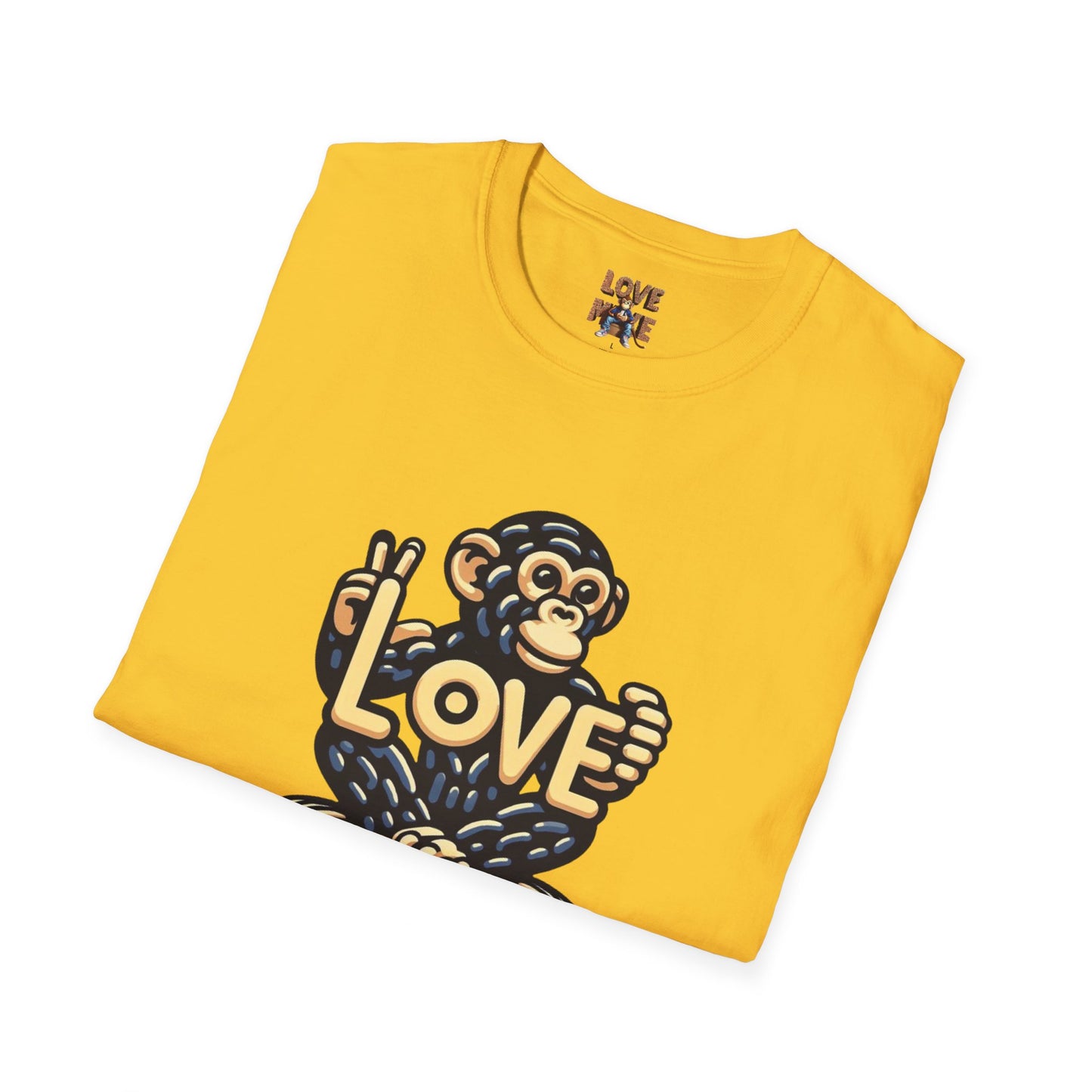 T-shirt - Funky & Stylish Love Monkey Design, Casual Wear for Trendy Fashion Lovers, Perfect Gift for Friends