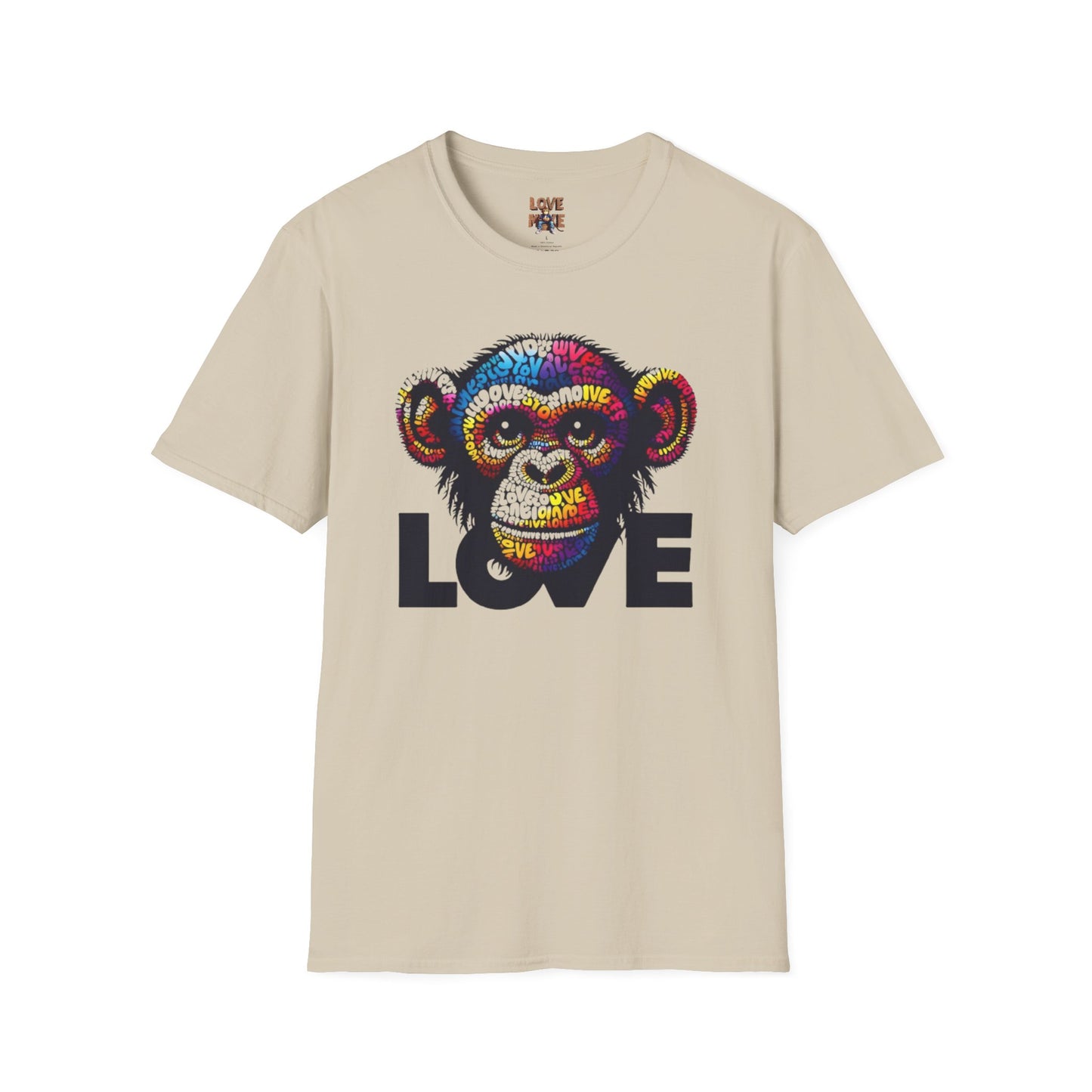 T-Shirt Love Monkey - Cool, Stylish & Trendy Unisex Softstyle Tee for Casual Wear, Perfect Gift for Friends and Family