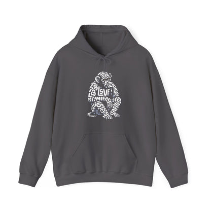 Designer Love Monkey Hoodie - Cool Graphic Animal Top, Ideal for Casual Outfits, Designer Hoodie