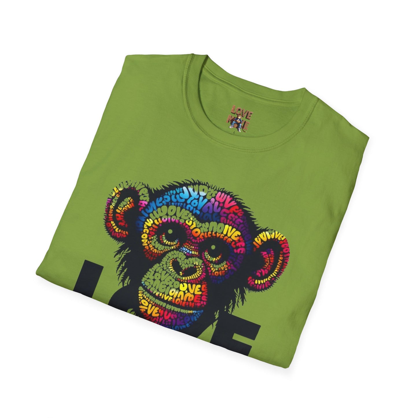 T-Shirt Love Monkey - Cool, Stylish & Trendy Unisex Softstyle Tee for Casual Wear, Perfect Gift for Friends and Family