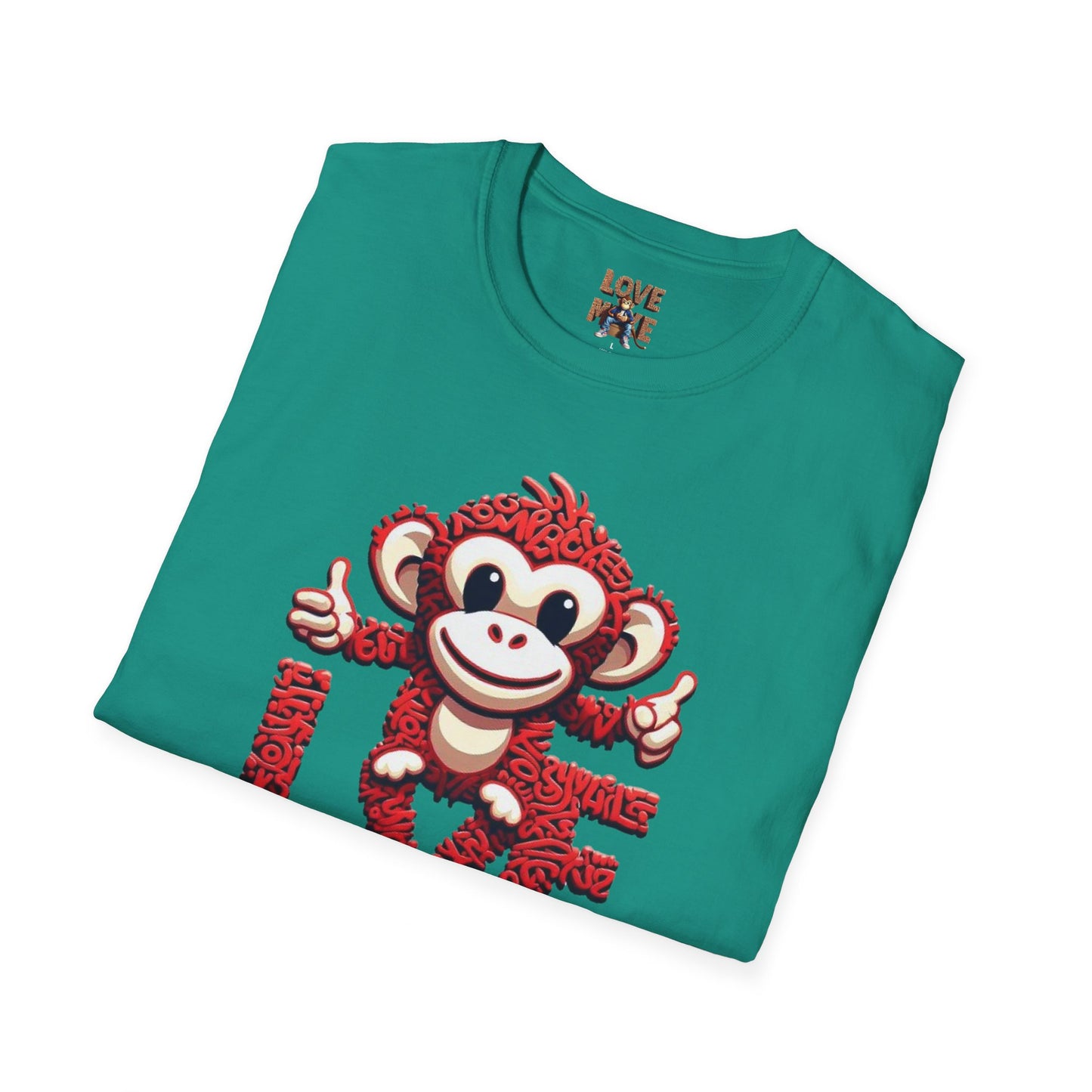 Cool Love Monkey T-Shirt - Stand Out in Style - Perfect for Casual Outfits - Awesome Gift Choice