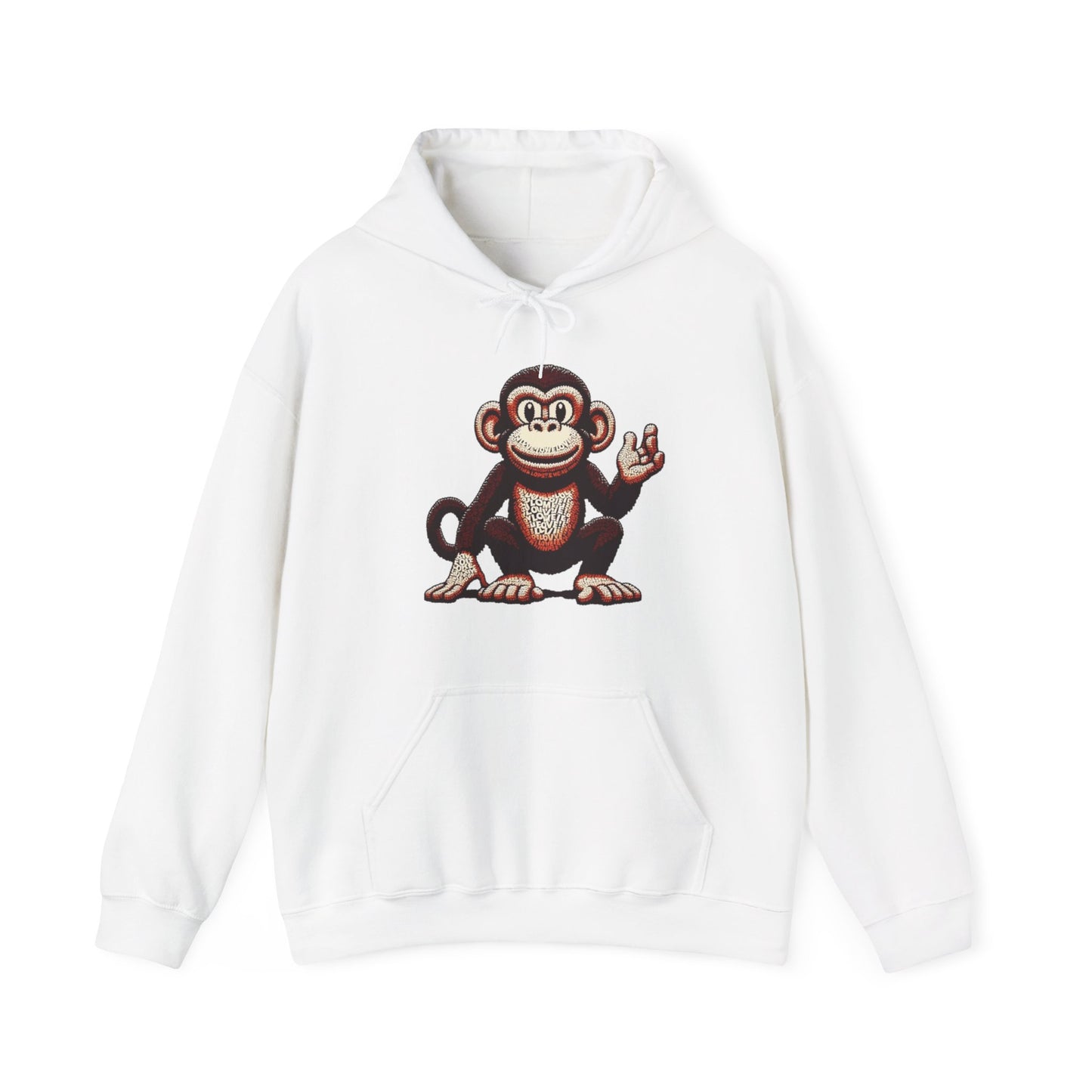 Designer Love Monkey Hoodie - Cool Graphic Animal Top, Ideal for Casual Outfits, Designer Hoodie