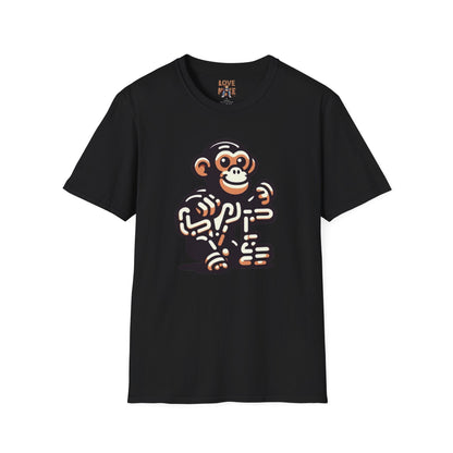 T-shirt - Funky & Stylish Love Monkey Design, Casual Wear for Trendy Fashion Lovers, Perfect Gift for Friends