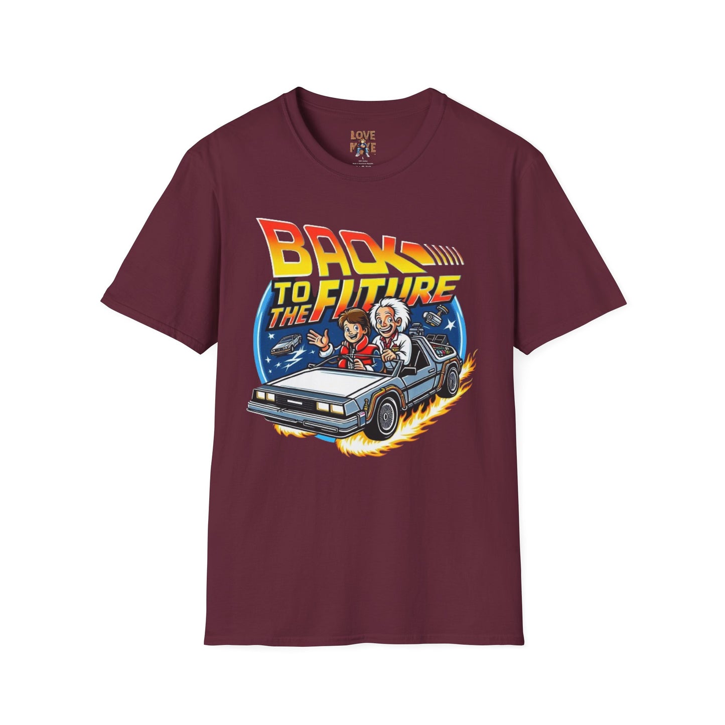 Limited Edition "In the Style of" Back to the Future, T Shirt, Hand Drawn Fan Art, Perfect Gift for Sci-Fi Enthusiasts and Movie Buffs