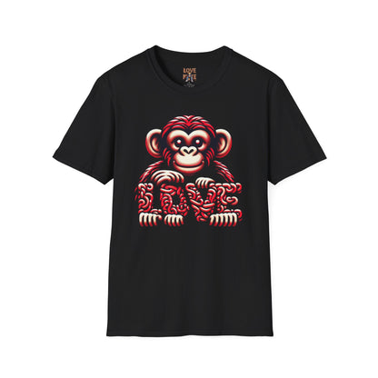 T-Shirt Love Monkey Unisex Softstyle - Fun Casual Wear - Perfect Gift for Couples & Friends