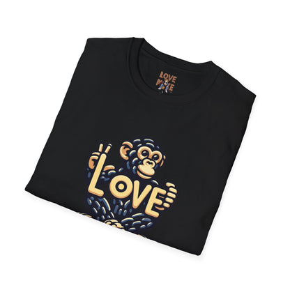 T-shirt - Funky & Stylish Love Monkey Design, Casual Wear for Trendy Fashion Lovers, Perfect Gift for Friends