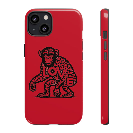 Love Monkey Limited Edition iPhone Tough Case, Fun & Sturdy Protection, Original Design for You, Your Best Friend, Just Because Gift