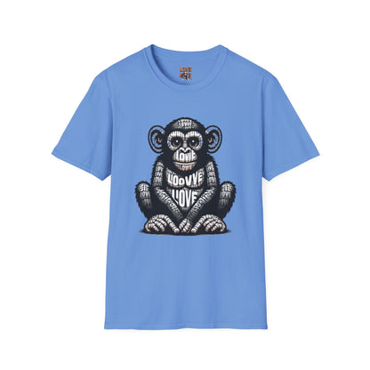 T-shirt - Funky & Stylish Love Monkey Design, Casual Wear for Trendy Fashion Lovers, Perfect Gift for Friends