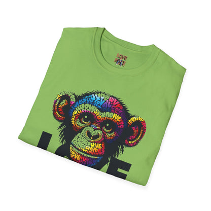 T-Shirt Love Monkey - Cool, Stylish & Trendy Unisex Softstyle Tee for Casual Wear, Perfect Gift for Friends and Family