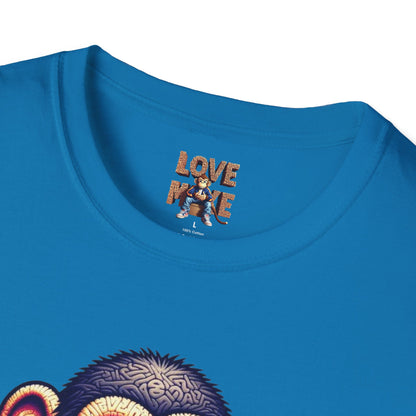 Love Monkey T-Shirt - Unique Designer Graphic Tee, Perfect Casual Wear, Ideal Designer Wear Gift