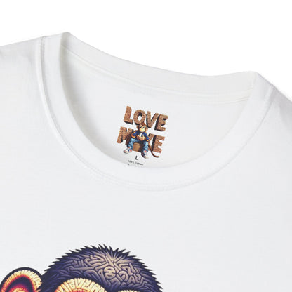 Love Monkey T-Shirt - Unique Designer Graphic Tee, Perfect Casual Wear, Ideal Designer Wear Gift