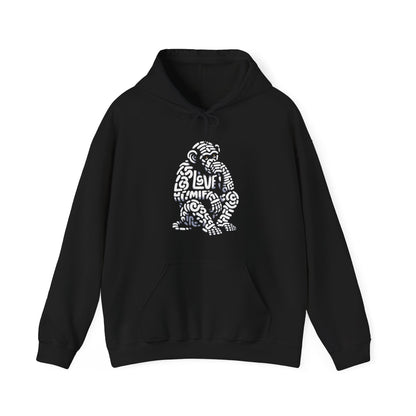 Designer Love Monkey Hoodie - Cool Graphic Animal Top, Ideal for Casual Outfits, Designer Hoodie