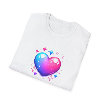 Love Heart T-Shirt, Stylish Unisex Love Symbol Top, Casual Wear for Date Night, Sweetheart Birthday Present