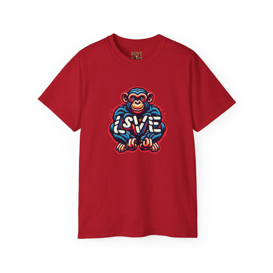 Love Monkey T-Shirt - Trendy Unisex Softstyle Tee for Everyday Style, Ideal Gift for Friends, Family & Loved