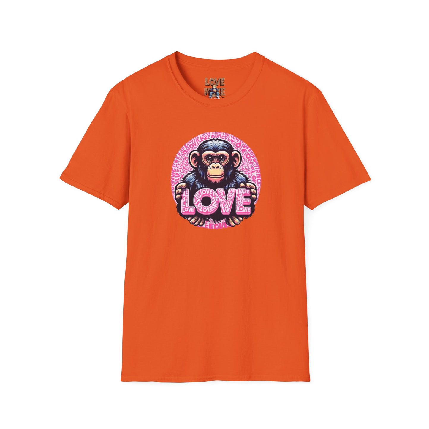 T Shirt with Unique Love Monkey Graphic, Stylish & Trendy, Ideal for Everyday Wear, Fun Gift Idea