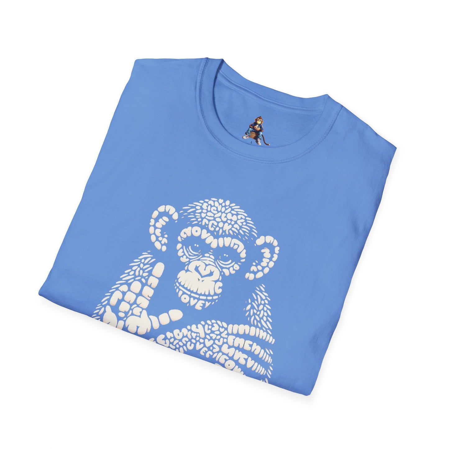 Love Monkey T-Shirt - Unique Designer Graphic Tee, Perfect Casual Wear, Ideal Designer Wear Gift