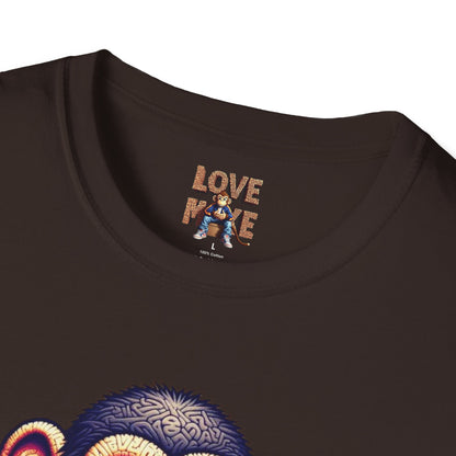 Love Monkey T-Shirt - Unique Designer Graphic Tee, Perfect Casual Wear, Ideal Designer Wear Gift