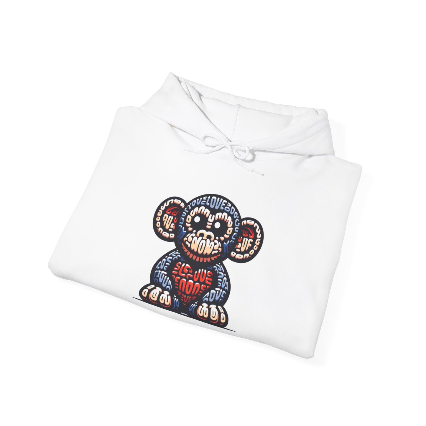 Designer Love Monkey Hoodie - Cool Graphic Animal Top, Ideal for Casual Outfits, Designer Hoodie