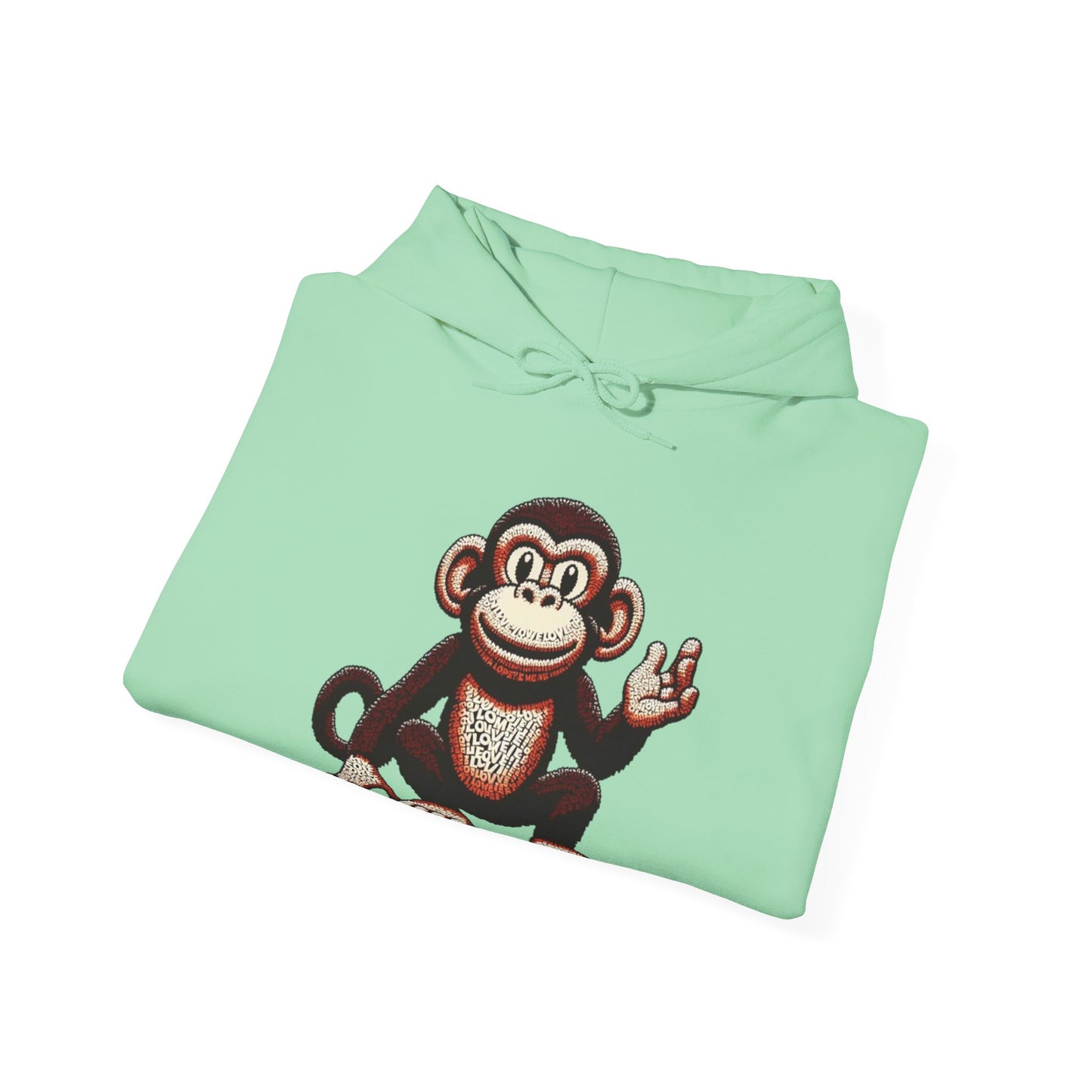 Designer Love Monkey Hoodie - Cool Graphic Animal Top, Ideal for Casual Outfits, Designer Hoodie