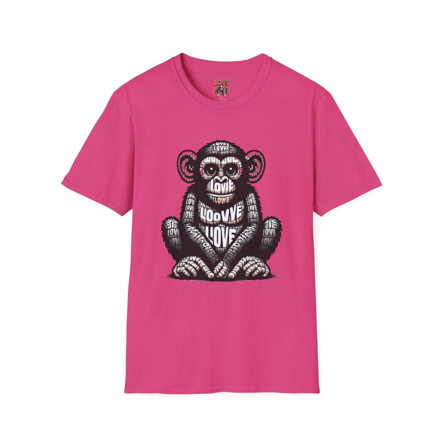 T-shirt - Funky & Stylish Love Monkey Design, Casual Wear for Trendy Fashion Lovers, Perfect Gift for Friends