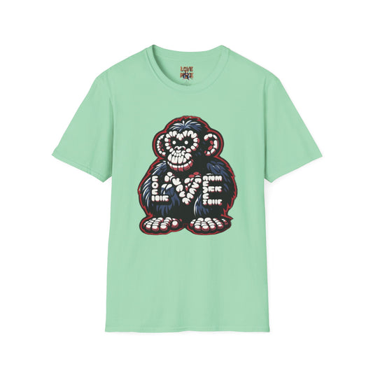 Love Monkey T-shirt, Trendy & Stylish Graphic Tee, Ideal for Everyday Wear, Fun Gift for All Ages