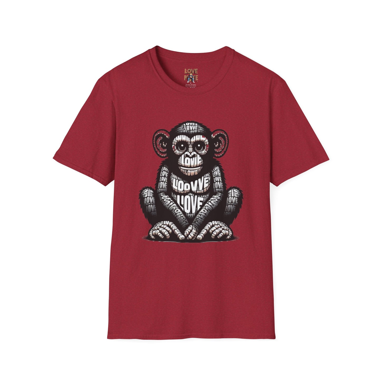 T-shirt - Funky & Stylish Love Monkey Design, Casual Wear for Trendy Fashion Lovers, Perfect Gift for Friends