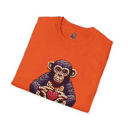 Designer Love Monkey T-Shirt - Cool Graphic Animal Top, Ideal for Casual Outfits, Designer Shirt