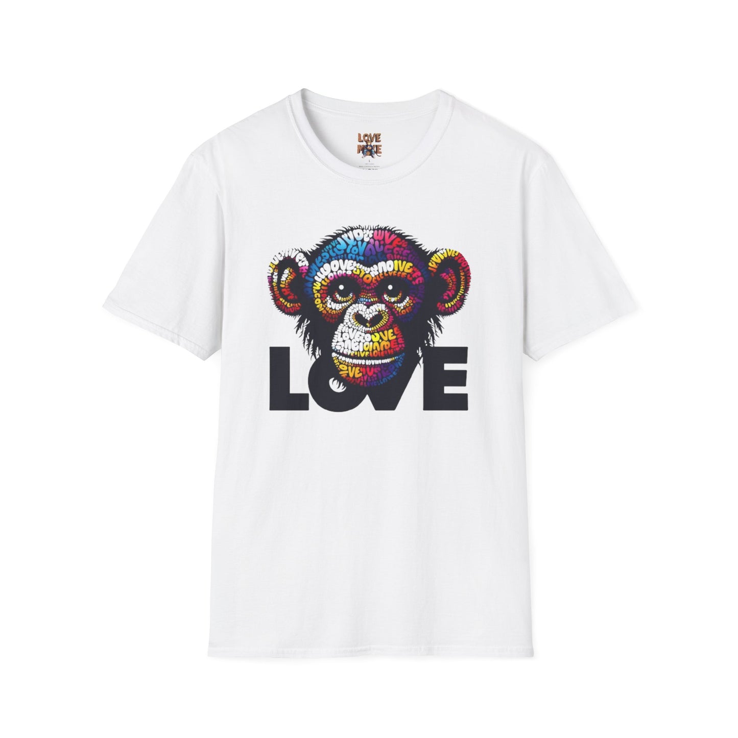 T-Shirt Love Monkey - Cool, Stylish & Trendy Unisex Softstyle Tee for Casual Wear, Perfect Gift for Friends and Family