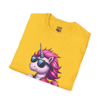 Unicorn T-Shirt - Cool Unicorn by Love Monkey Design, Trendy Tee for Unicorn Lovers, Perfect Gift for Birthdays