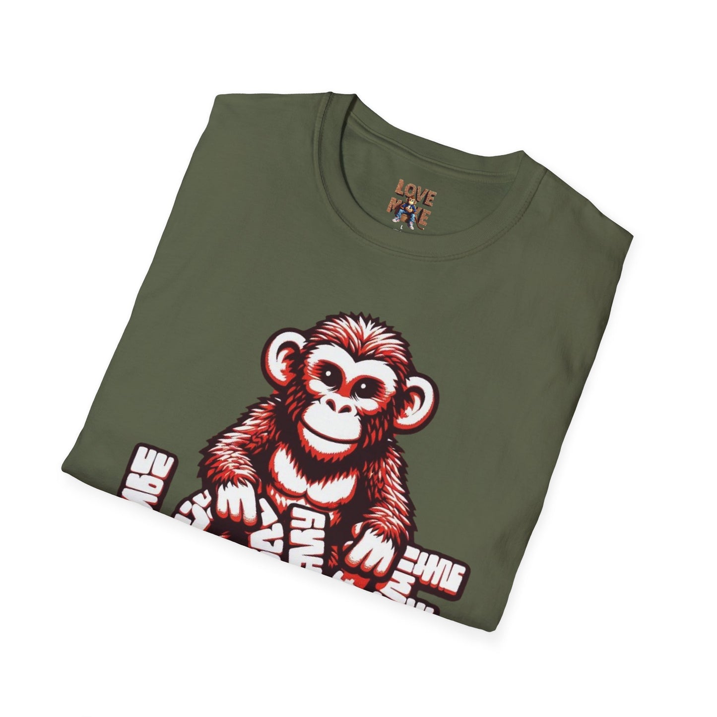 Love Monkey T-Shirt - Trendy & Stylish Graphic Tee - Ideal for Everyday Fashion - Great Gift for All