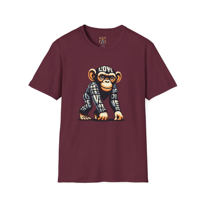 Designer Love Monkey T-Shirt - Cool Graphic Animal Top, Ideal for Casual Outfits, Designer Shirt