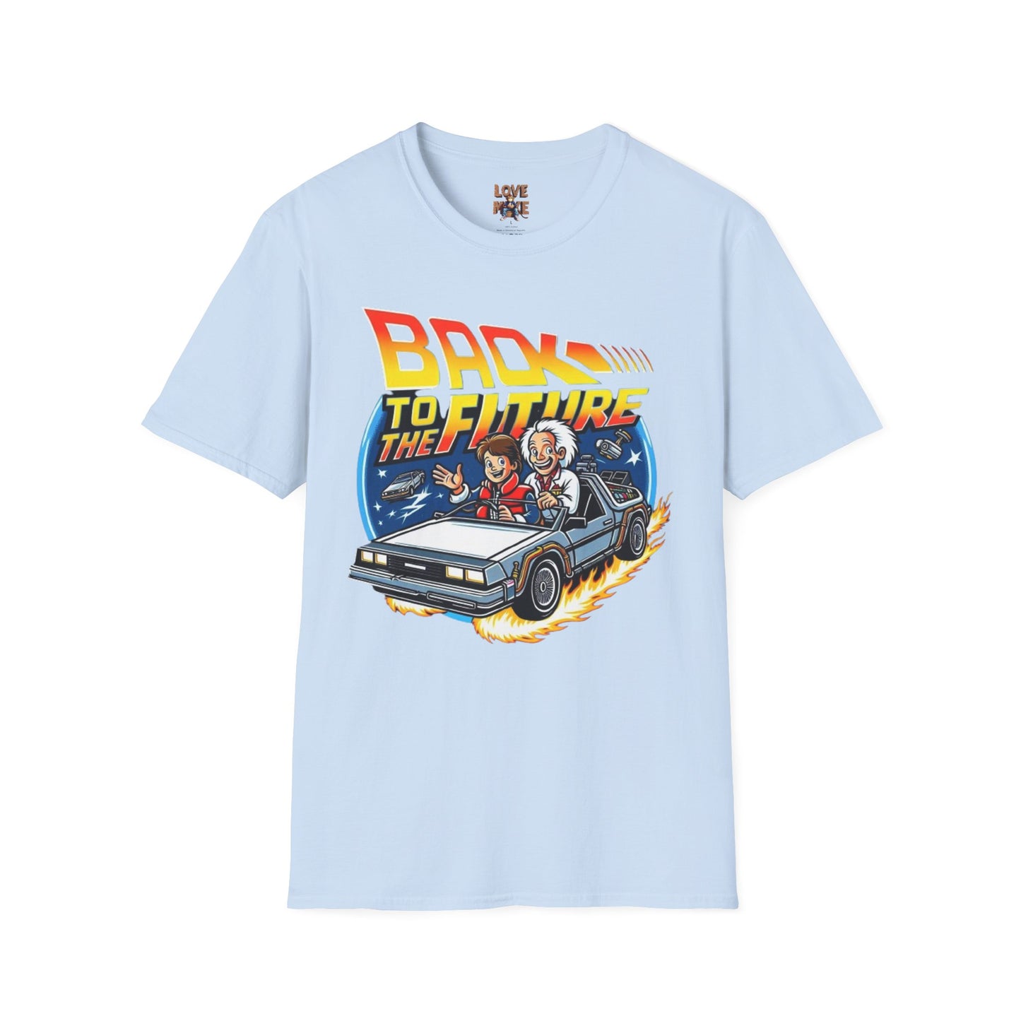 Limited Edition "In the Style of" Back to the Future, T Shirt, Hand Drawn Fan Art, Perfect Gift for Sci-Fi Enthusiasts and Movie Buffs