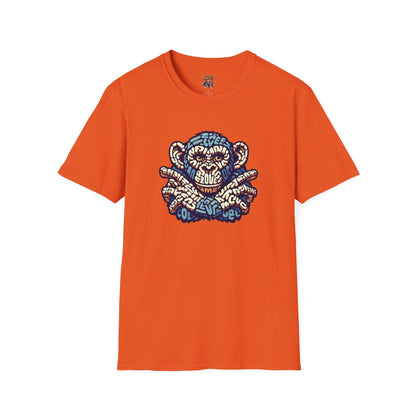 Love Monkey T-Shirt - Unique Designer Graphic Tee, Perfect Casual Wear, Ideal Designer Wear Gift