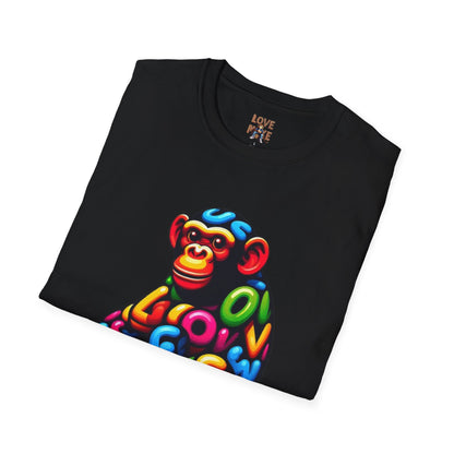 T-Shirt Love Monkey - Cool & Stylish Unisex Softstyle Tee for Casual Wear, Perfect Gift for Friends and Family