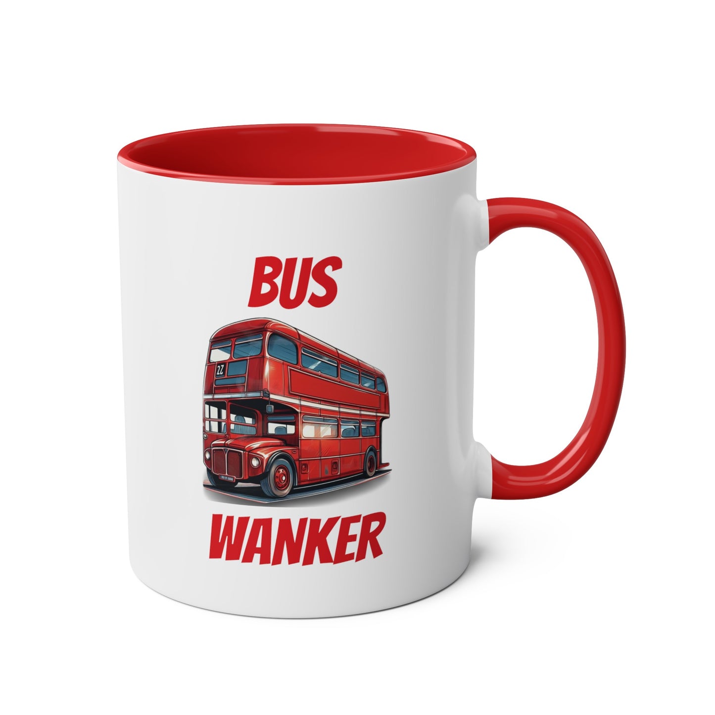 Bus Wanker - Two-Tone Coffee Mugs, 11oz