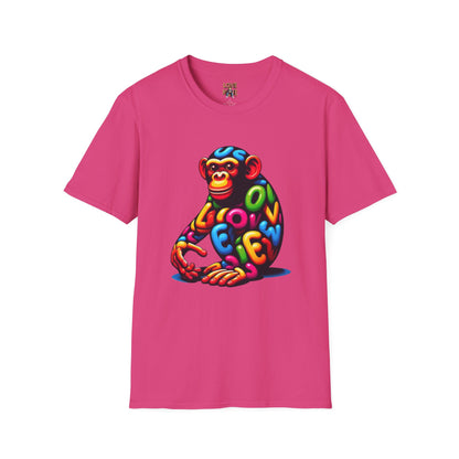 T-Shirt Love Monkey - Cool & Stylish Unisex Softstyle Tee for Casual Wear, Perfect Gift for Friends and Family