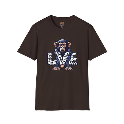 T-shirt Love Monkey Design, Cool & Stylish Tee, Perfect for Casual Wear and a Unique Gift for Friends and Family