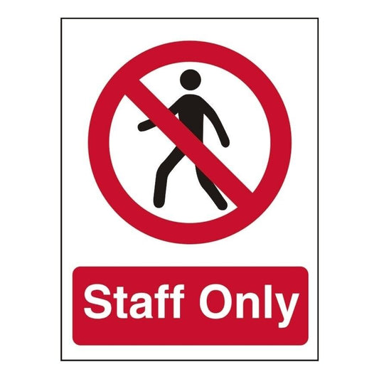 No Entry Staff Only Sign, Sticker - All Sizes & Adhesive Vinyl