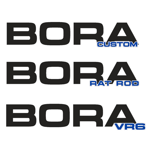 VW Bora  (Custom / Rat Rod / VR6) decals  / Any Colour / Any Size