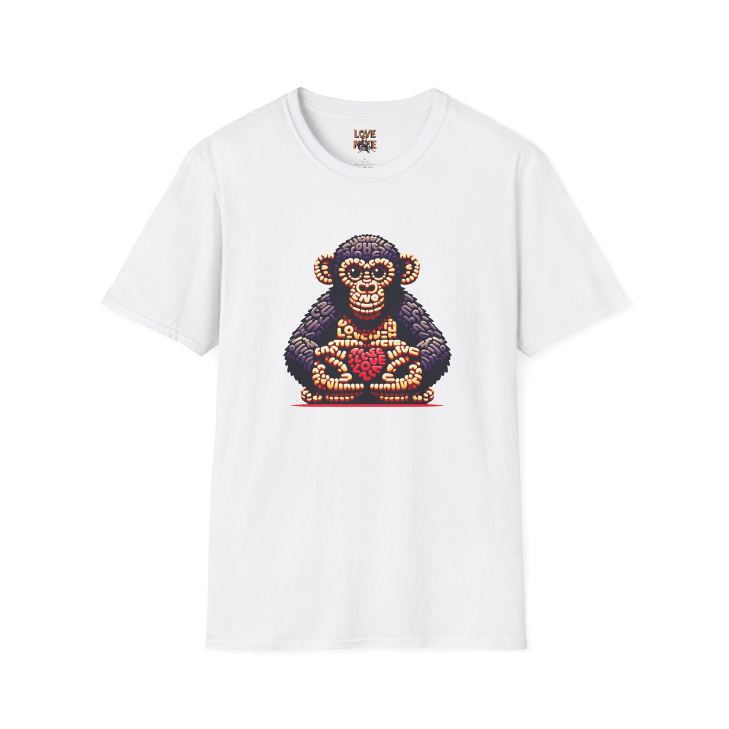 Designer Love Monkey T-Shirt - Cool Graphic Animal Top, Ideal for Casual Outfits, Designer Shirt