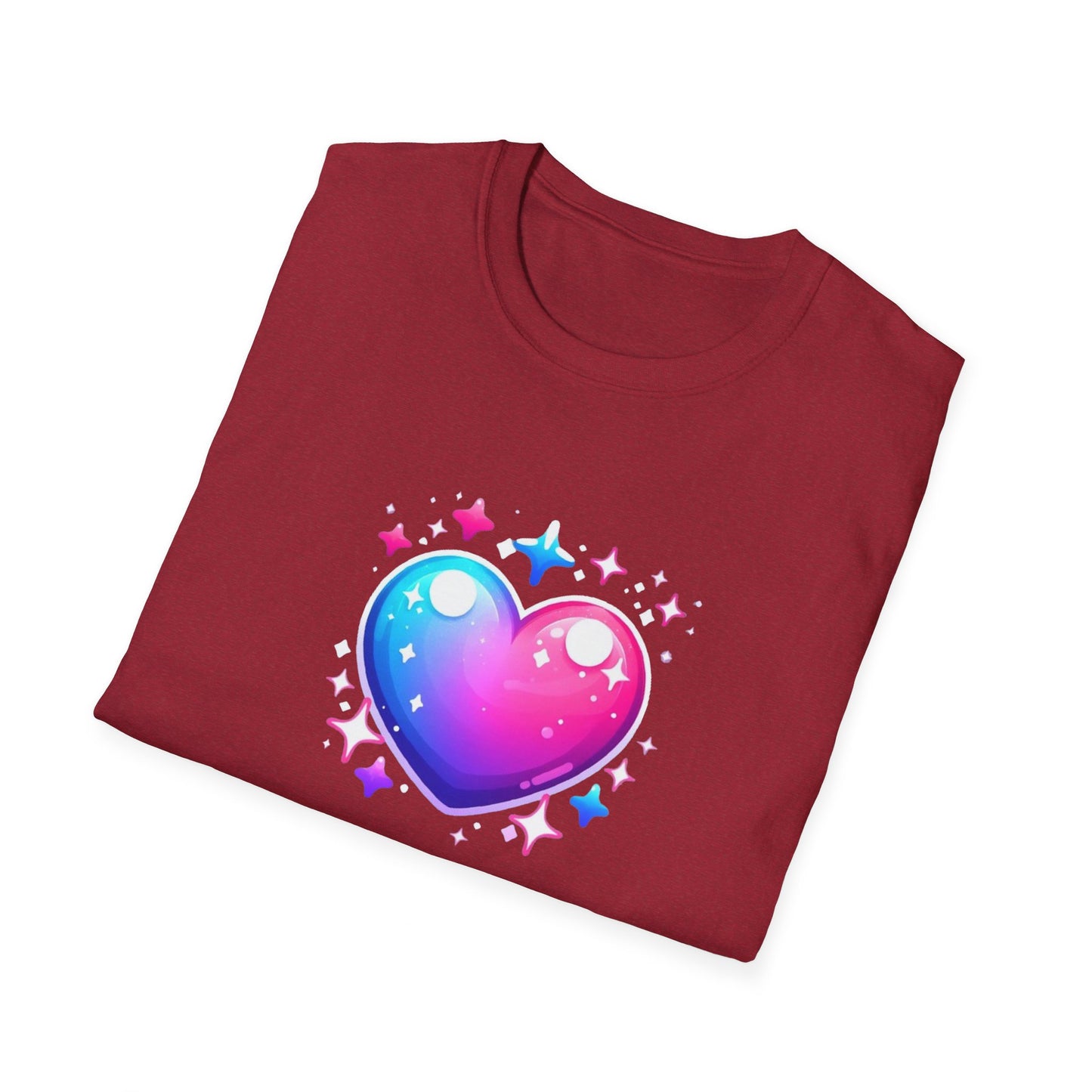 Love Heart T-Shirt, Stylish Unisex Love Symbol Top, Casual Wear for Date Night, Sweetheart Birthday Present