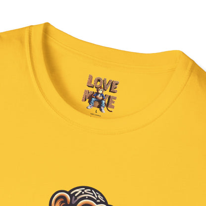 Love Monkey T-Shirt - Unique Designer Graphic Tee, Perfect Casual Wear, Ideal Designer Wear Gift