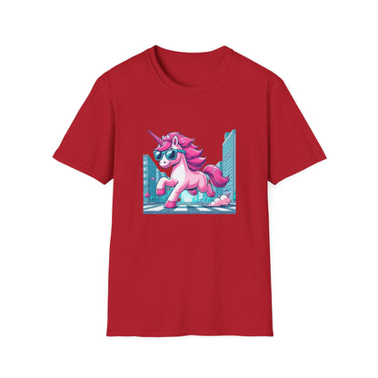 Unicorn T-Shirt: Unique Cool Unicorn In The City Print, Ideal for Everyday Outfits and Unicorn Themed Gifts