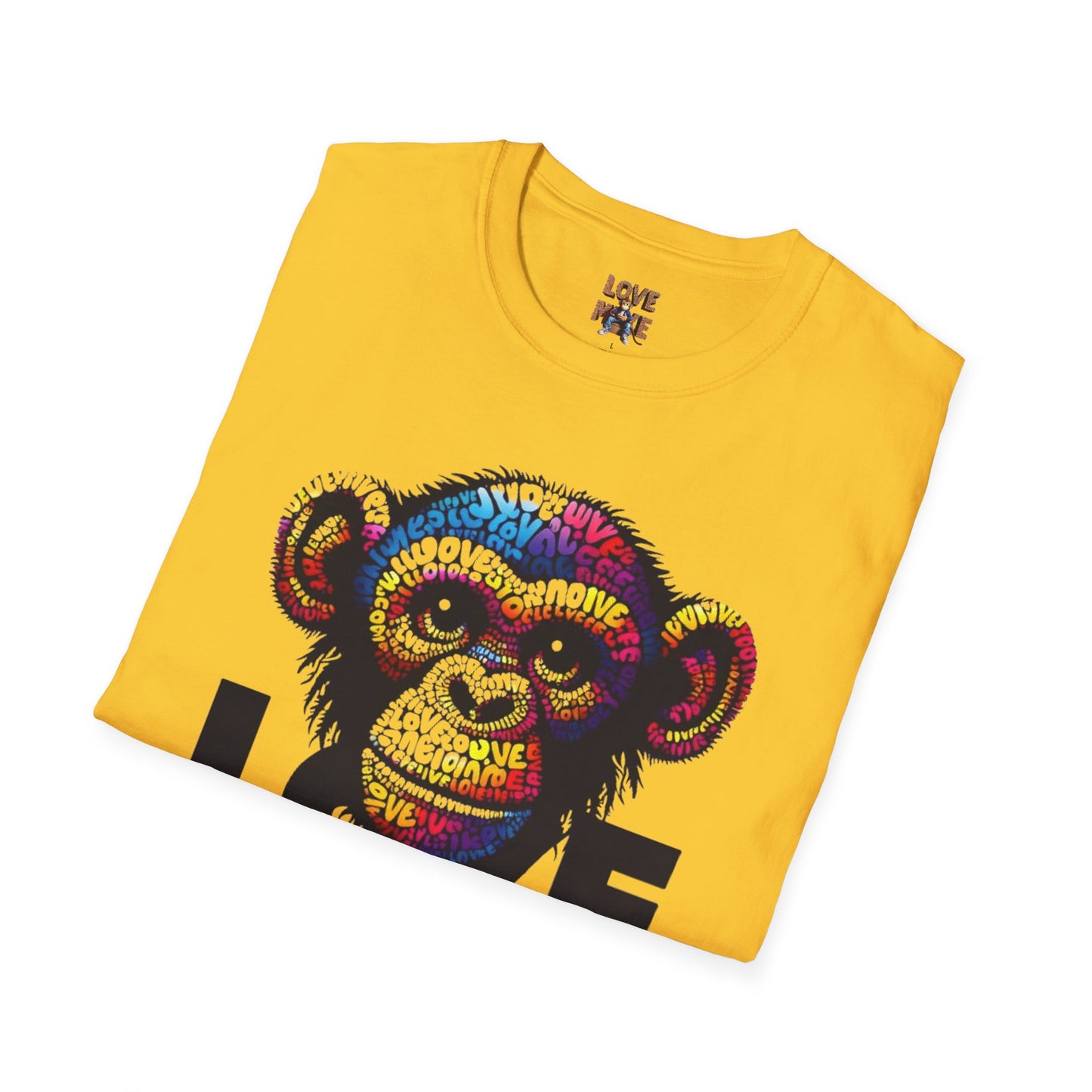 T-Shirt Love Monkey - Cool, Stylish & Trendy Unisex Softstyle Tee for Casual Wear, Perfect Gift for Friends and Family