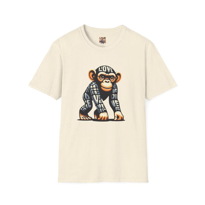 Designer Love Monkey T-Shirt - Cool Graphic Animal Top, Ideal for Casual Outfits, Designer Shirt