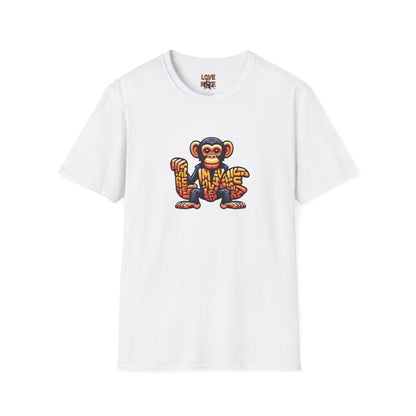 Love Monkey T-Shirt - Unique Designer Graphic Tee, Perfect Casual Wear, Ideal Designer Wear Gift