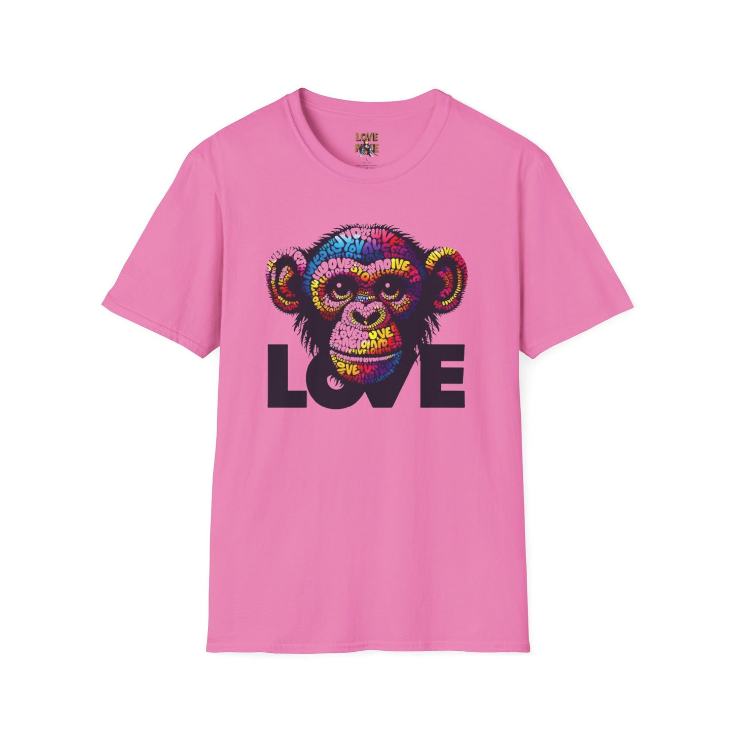 T-Shirt Love Monkey - Cool, Stylish & Trendy Unisex Softstyle Tee for Casual Wear, Perfect Gift for Friends and Family