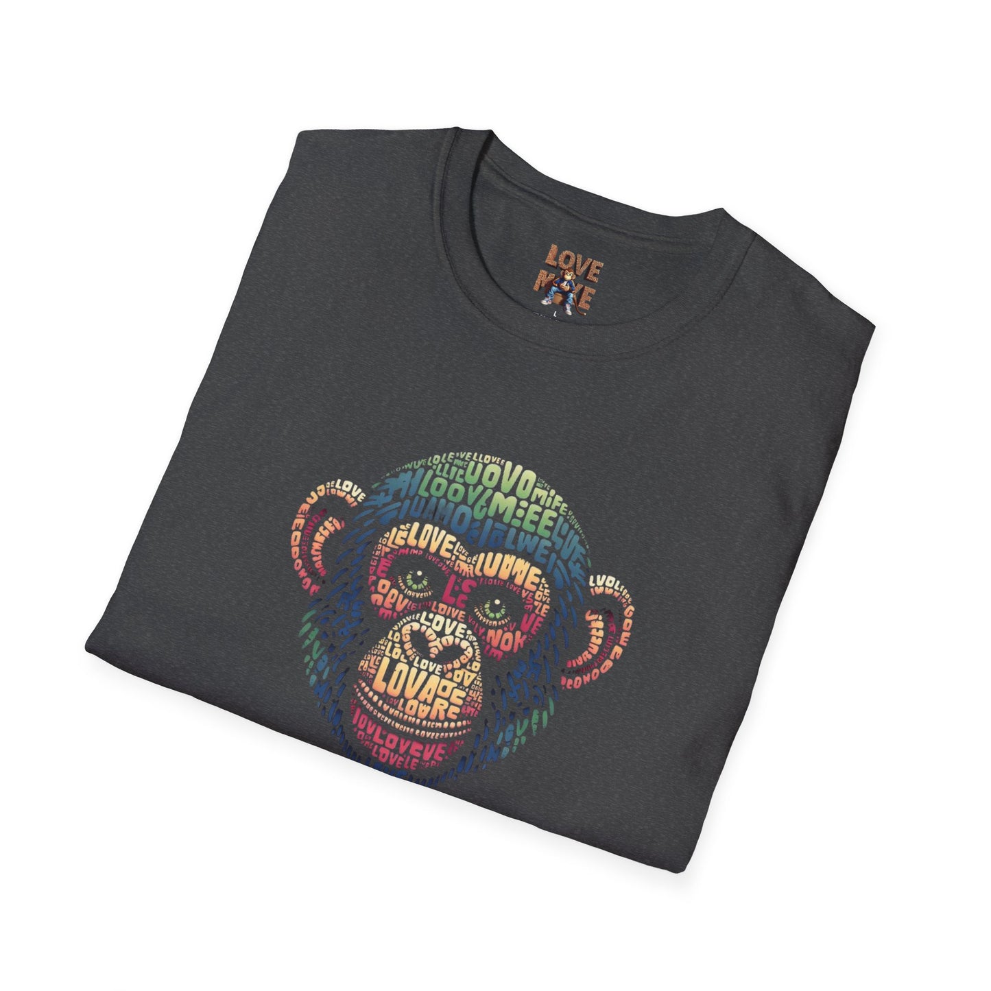 Love Monkey T-Shirt - Unique Designer Graphic Tee, Perfect Casual Wear, Ideal Designer Wear Gift